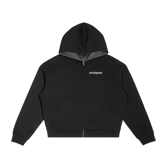 Plaid Zip-up Hoodie